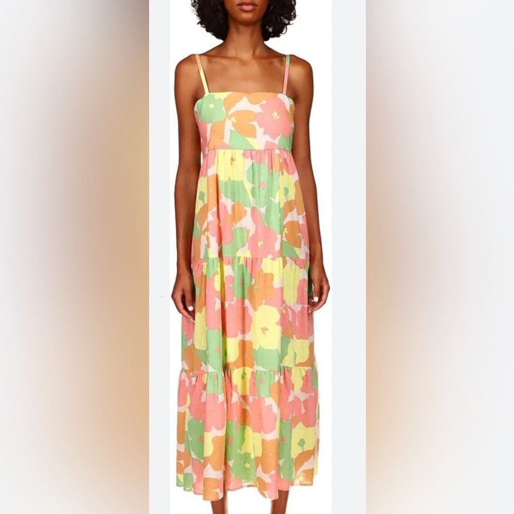 NWT Social Standard by Sanctuary get away tiered floral maxi dress